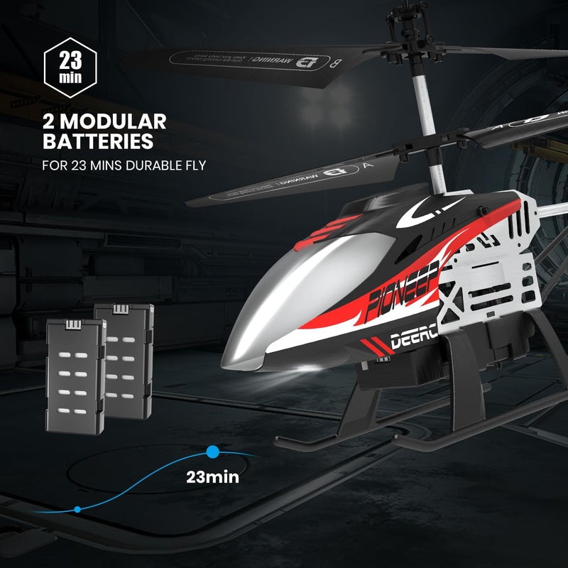 DEERC DE52 Remote Control Helicopter,Altitude Hold RC Helicopters with Storage Case Extra Shell,2.4GHz Aircraft Indoor Flying Toy with High&Low Speed Mode,2 Modular Battery for 24 Min Play Boys Girls - Image 2